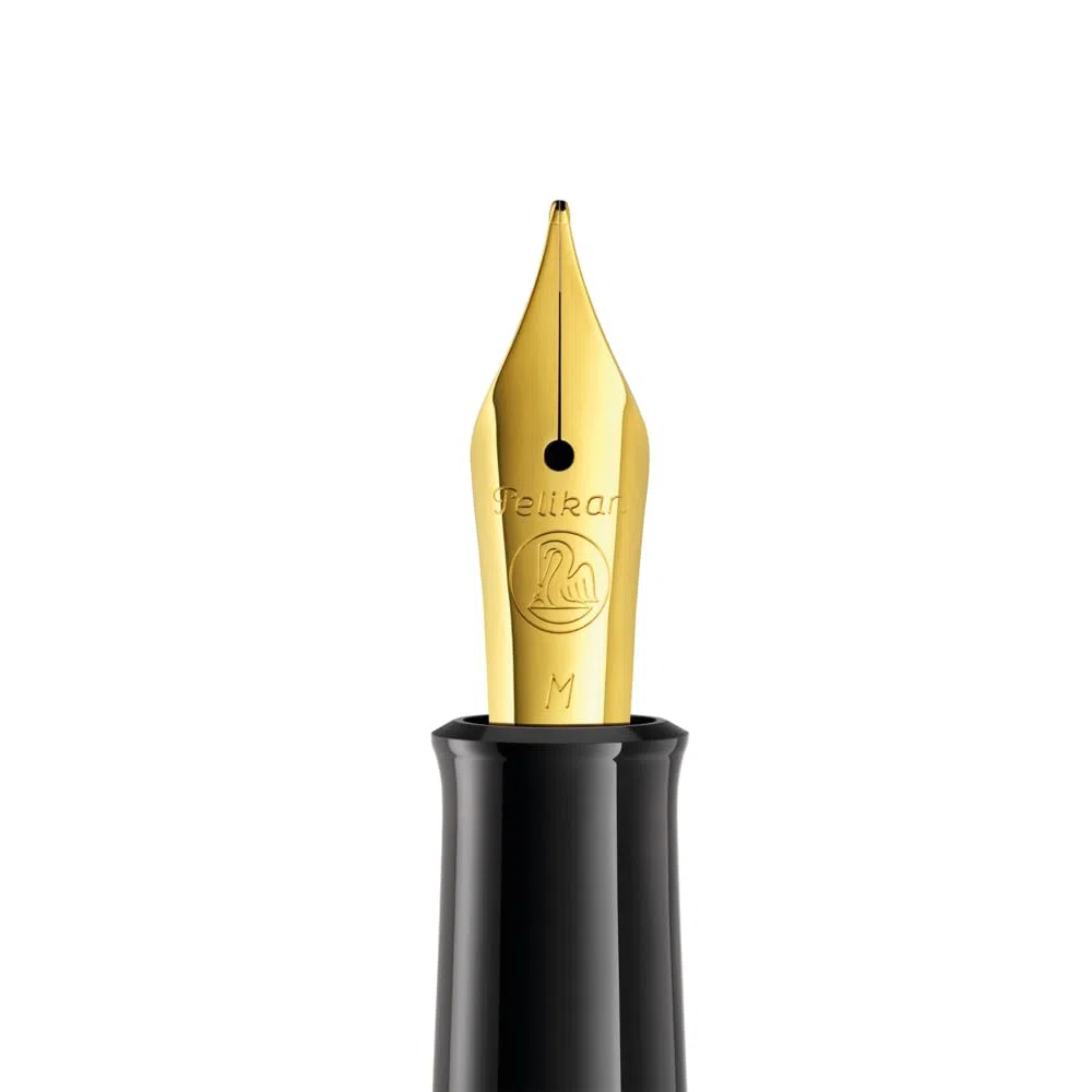 Pelikan Elegance - Pluma estilográfica (punta media), color negro