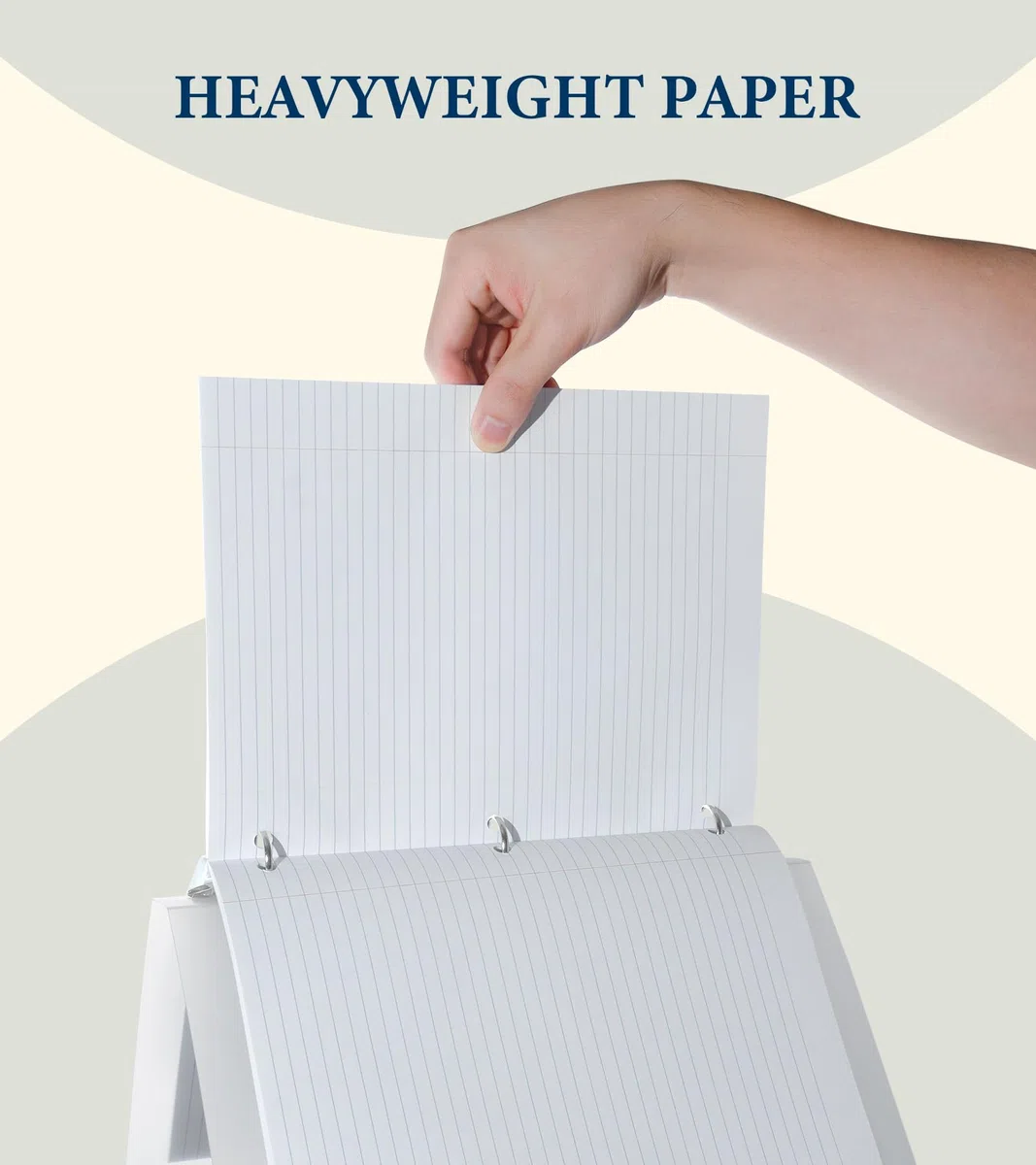 Papel de hojas sueltas con rayas universitarias, papel de perforación de 3 agujeros de 8 x 10.5 pulgadas, papel de cuaderno reforzado para carpetas de 3 anillos, papel rayado universitario, 100