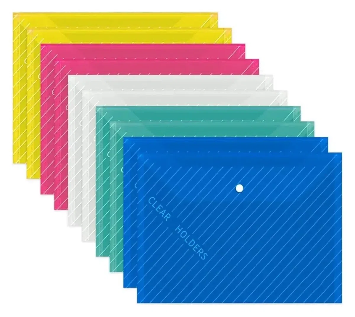 Carpetas de archivos plástico tamaño A4 30 piezas para Documentos | Con sujetadores Sobres transparentes for documentos de oficina escolar(Mixed)