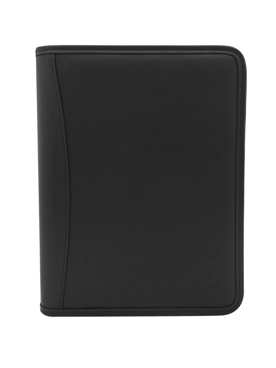 MSP Executive - Portafolio de 27,4 x 21,6 cm con cierre de cremallera, funda para teléfono y soporte para mini tablet (negro-rojo)