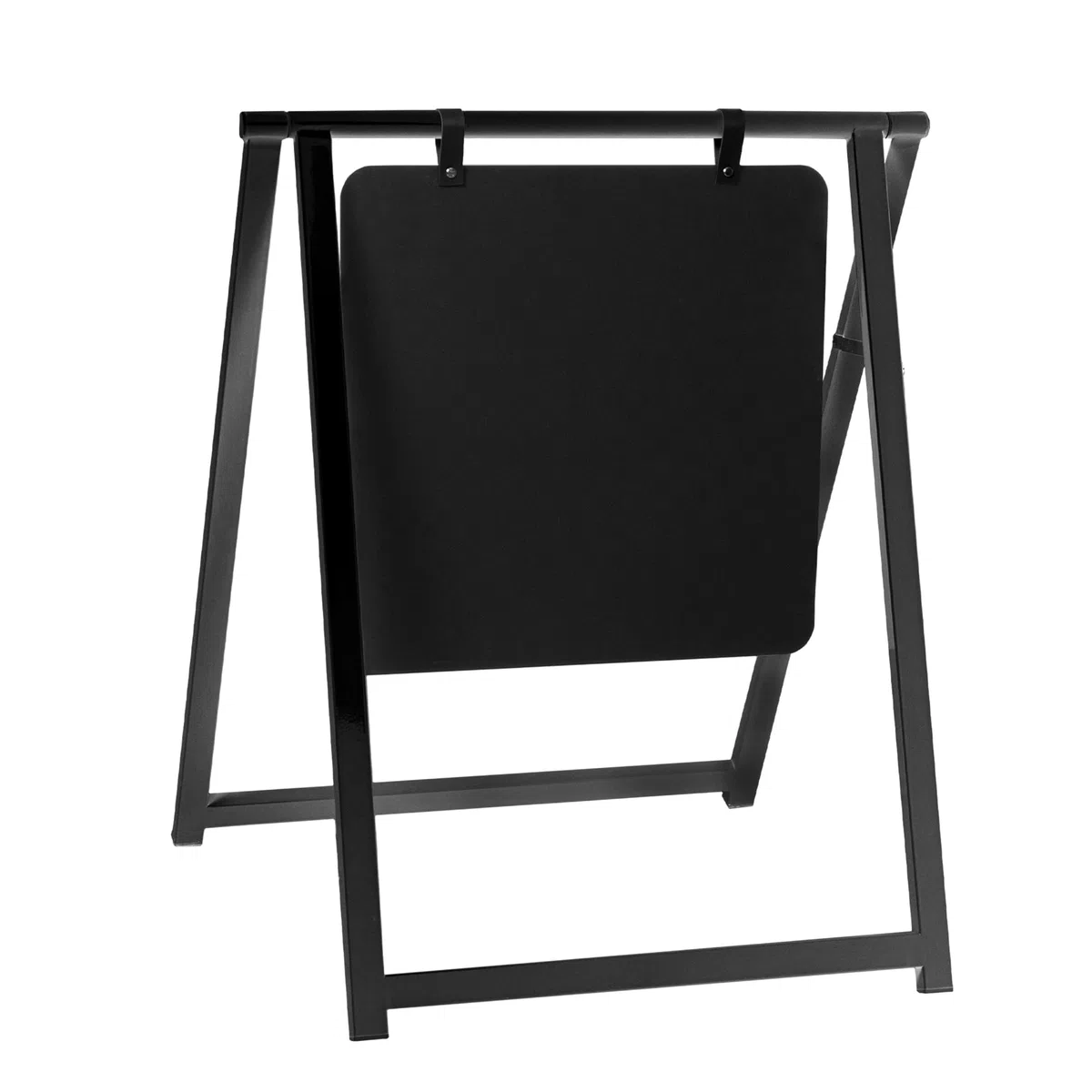 Ilyapa Letrero de metal de doble cara para acera, pizarra oscilante – 24 x 30 pulgadas, marco magnético negro, tablero de menú, tablero de sándwich, letrero de mensaje para minoristas, exteriores,