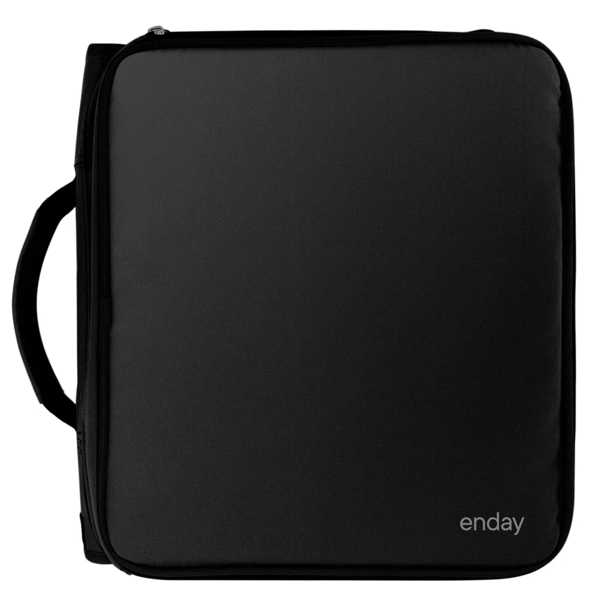 Enday Carpeta con cremallera de 2 pulgadas, capacidad de 880 hojas, 5 bolsillos, carpeta de archivos expandible con mango duradero, color negro