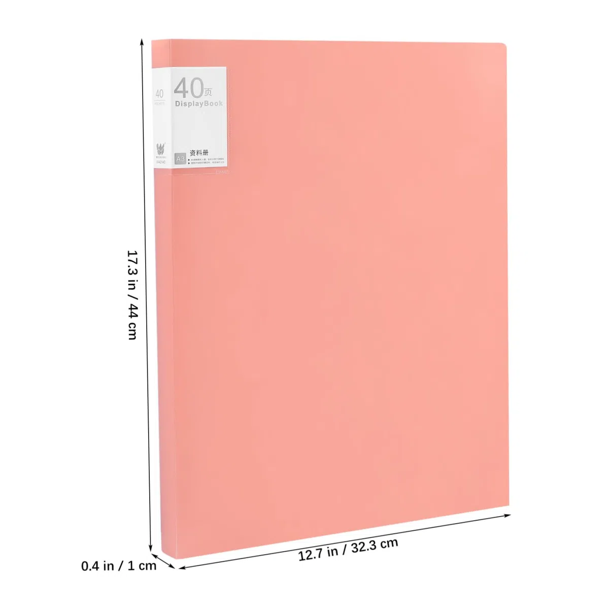 KOMBIUDA Carpeta Portafolios con Fundas de Plástico Transparente 3 Piezas 40 Páginas Almacenamiento Amplio para Oficinas y Reuniones