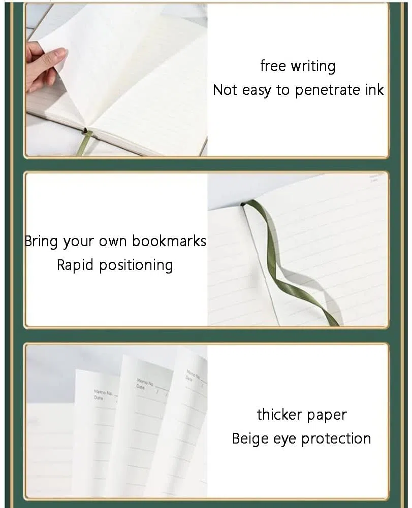 BmxauZ Cuaderno portátil A5 grueso de estilo simple: exquisito bloc de notas perfecto para estudiantes, diarios, manuales, negocios, reuniones de oficina y diarios sobre la marcha
