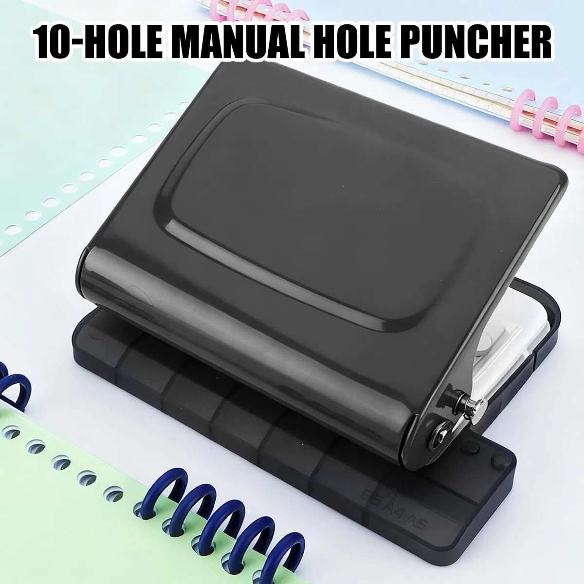 Encuadernadora De 10 Orificios Para Agendas, Encuadernadora Manual Encuadernadora Portátil Con Capacidad Para 10 Hojas, Con Distancia De Orificio De 9,5 Mm De Papel Portátil A4 B5 A5