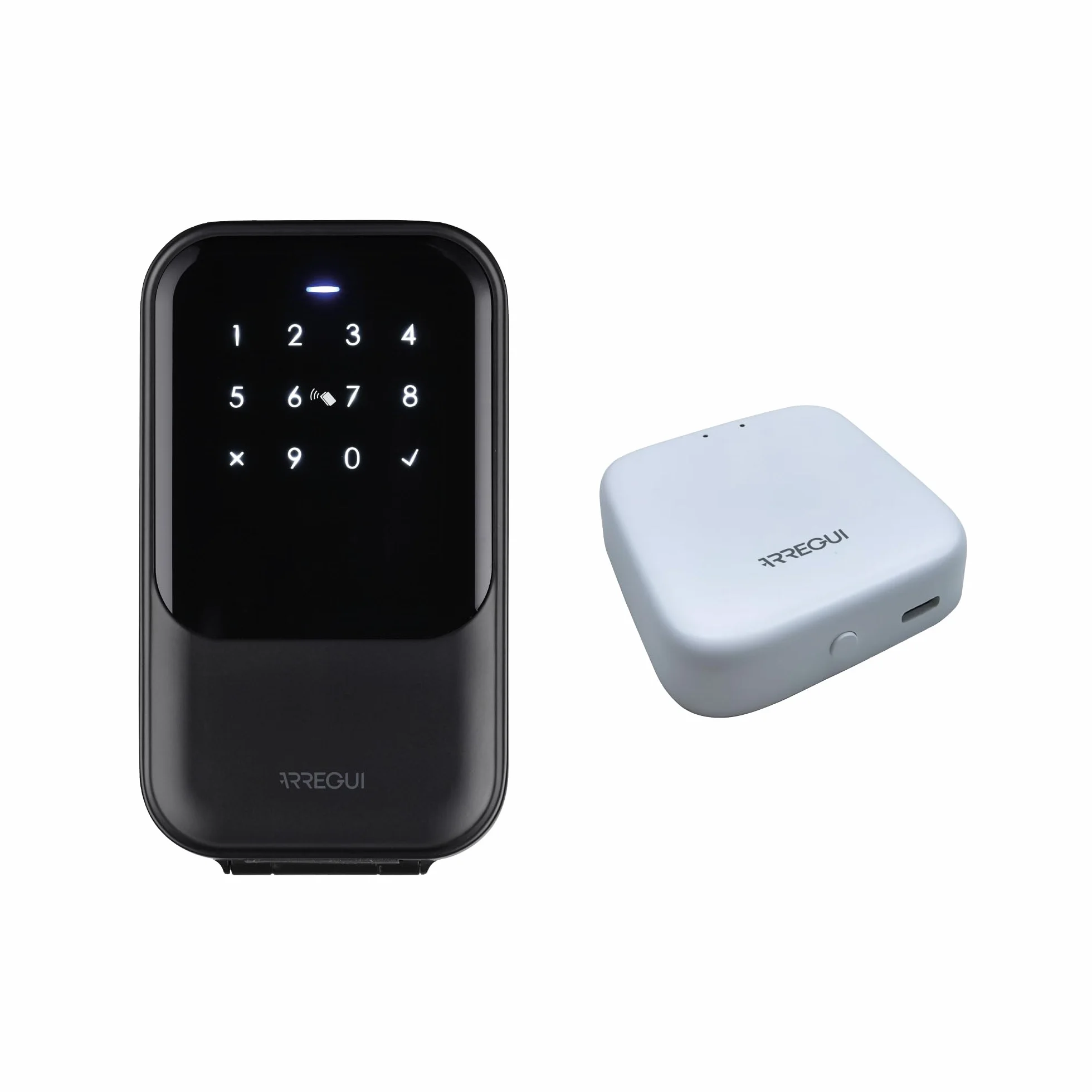 ARREGUI Keeper 2.0 SEG015N + Bridge Caja de Seguridad para Llaves con Apertura Via App, Código por Teclado o Tarjeta | Caja Fuerte para Llaves Exterior | Guardallaves de Pared Apartamentos Turísticos