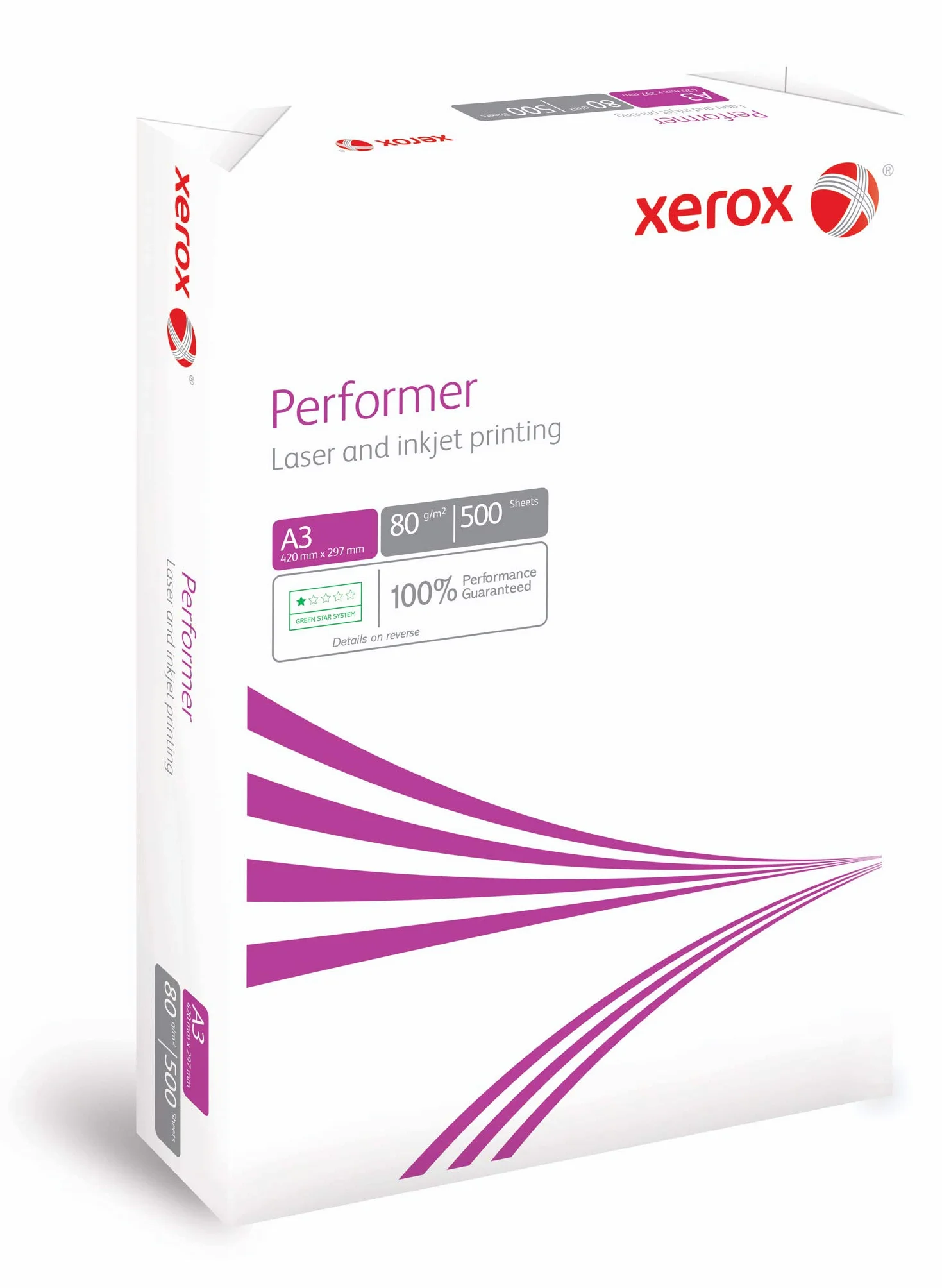 Xerox Performer papel blanco CIE 146-80g/m2 A3, Caja de 5 x 500 hojas