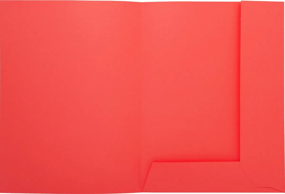 Exacompta 335008E - Lote de 50 Subcarpetas Super 250 Impresas y con 2 Solapas, Color Rojo