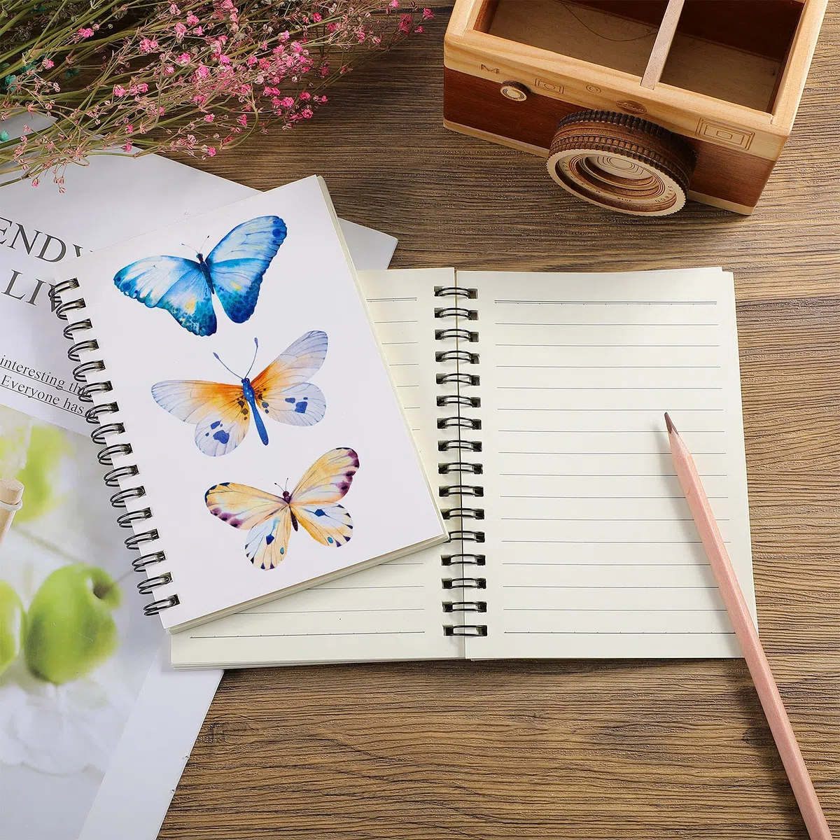 Zonon Cuadernos de sublimación A5, cuadernos en espiral, tapa dura, cuadernos de papel de escritura para escuela, oficina, hogar, suministros de viaje, 60 páginas (12 piezas)
