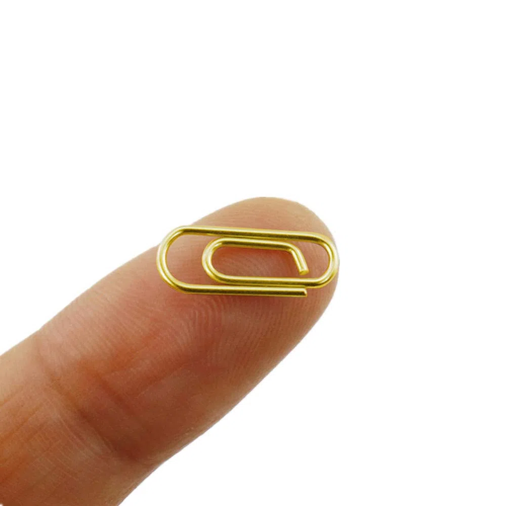 50 clips de metal para papel de 3/5 pulgadas, acabado niquelado