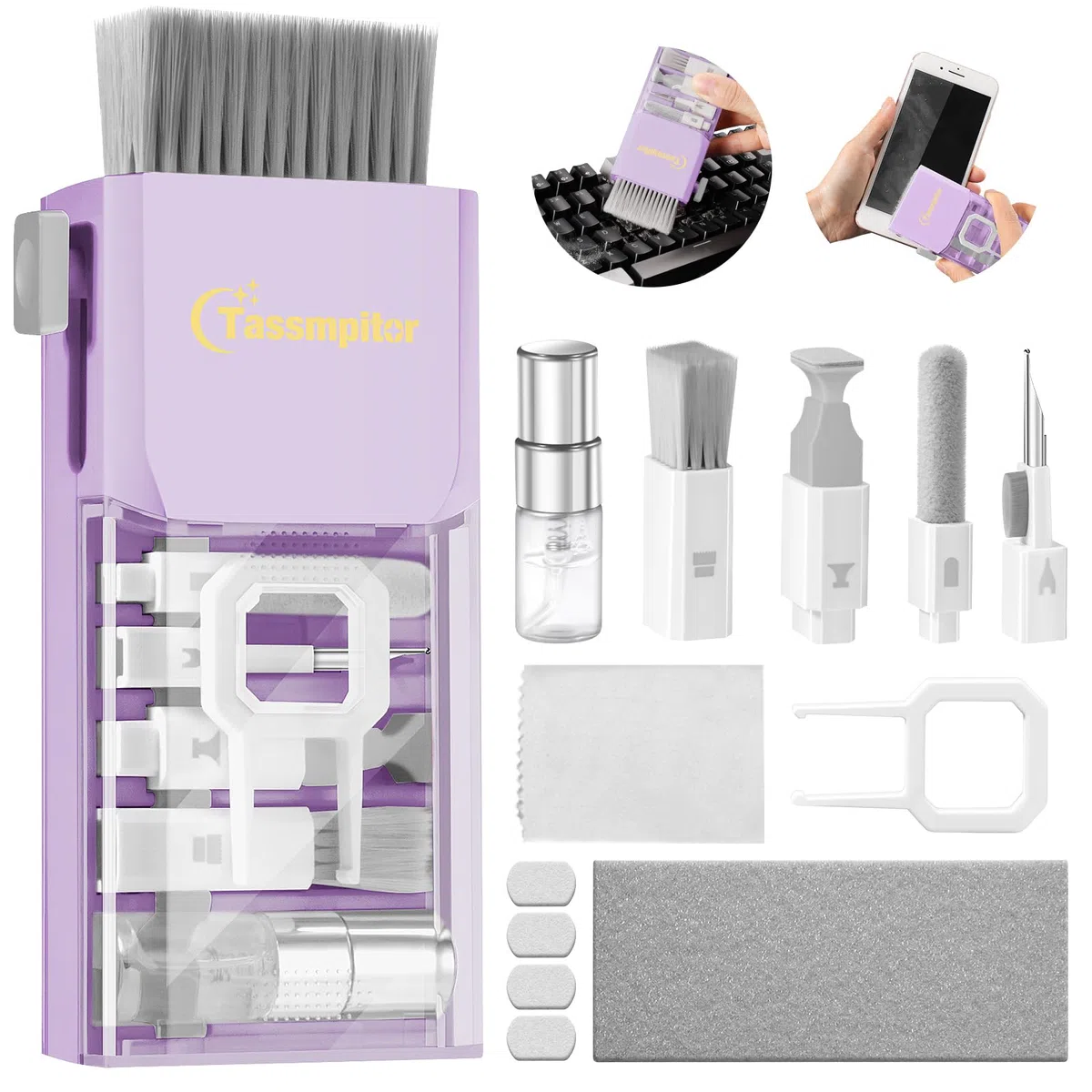 Kit de Limpiador de Teclado de Pantalla para Laptop, Herramienta de Limpieza de Lentes para Phone, Herramienta de Cepillo para Tablet, Monitor de PC, Lente de cámara con Patente
