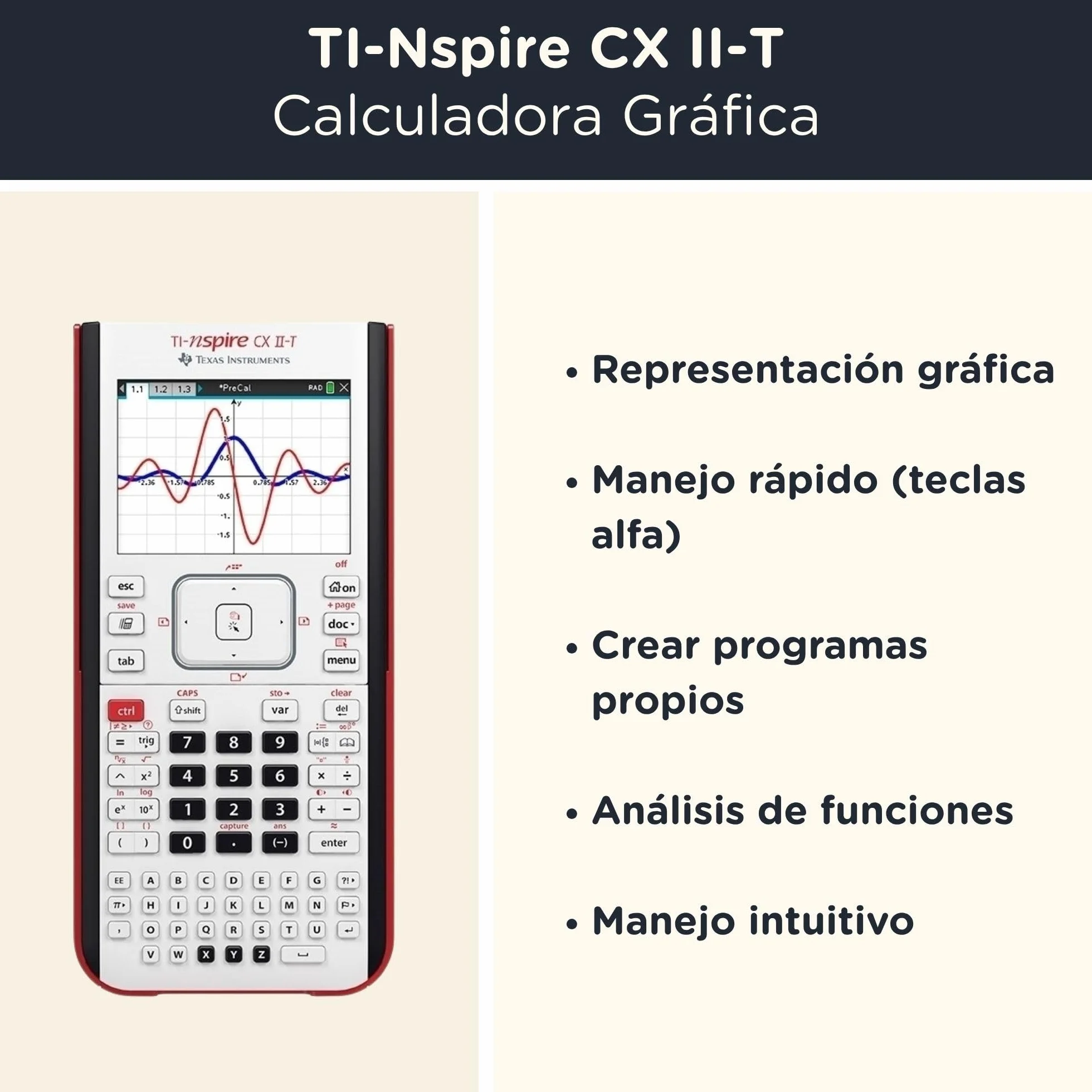 CALCUSO Paquete Básico Turquesa con Calculadora TI Nspire CX II-T