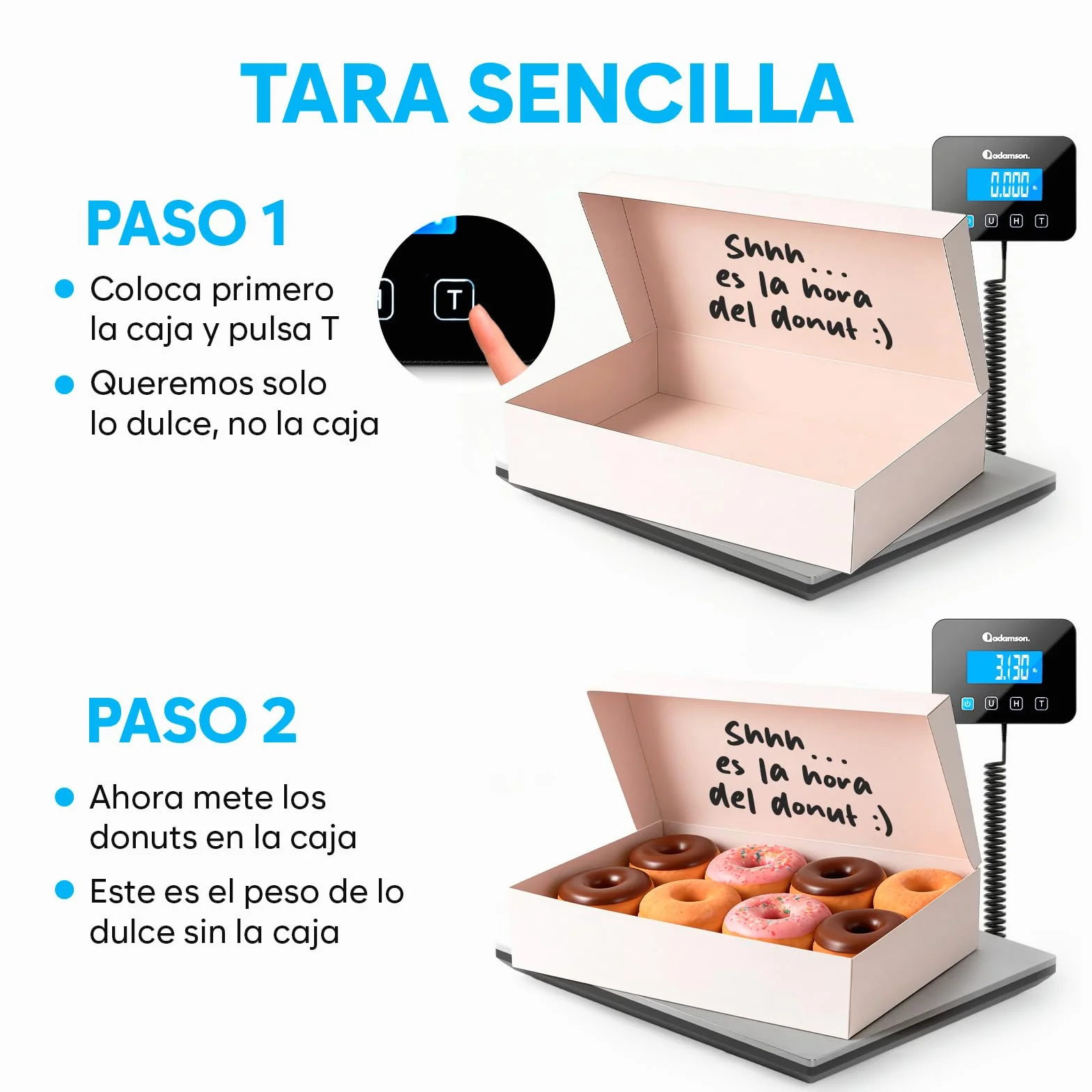 Bascula Industrial - 300 kg - Bascula Comercial de Alta precisión con Función de Retención/Tara - Perfecta para Paquetes, Equipaje, Uso Profesional - Batería y cable incluidos - Plata
