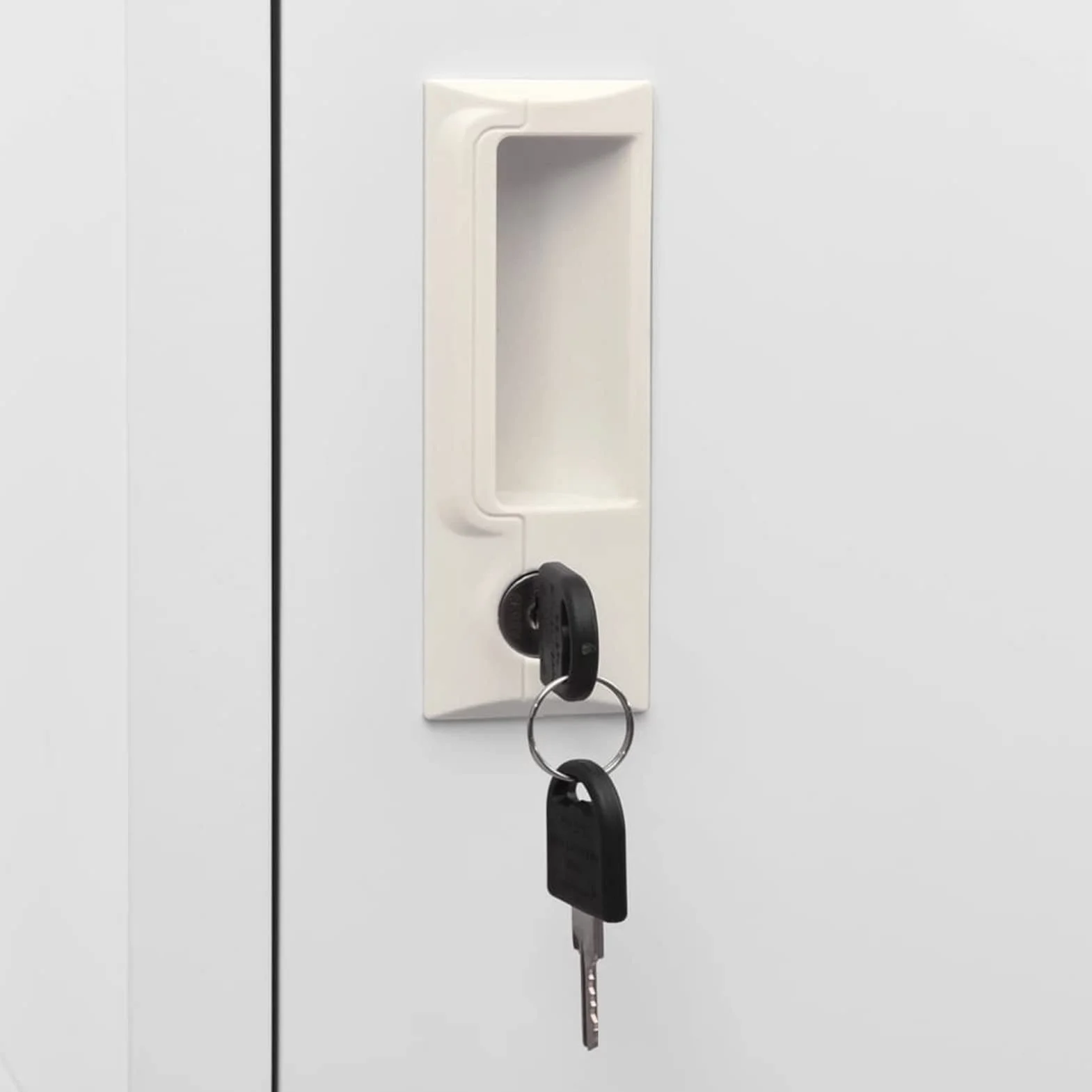 SECOLI Taquilla con cerradura 4 compartimentos 38x45x180 cm acero