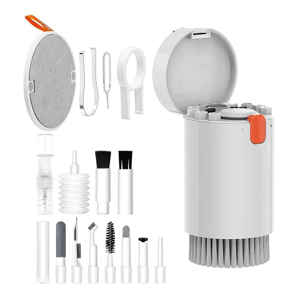 Kit de cepillos limpiadores para teclados de computadora 21 en 1, bolígrafo Limpiador para Auriculares, Almohadilla para Auriculares, Herramientas de Limpieza para teléfonos, Limpiador de Teclas