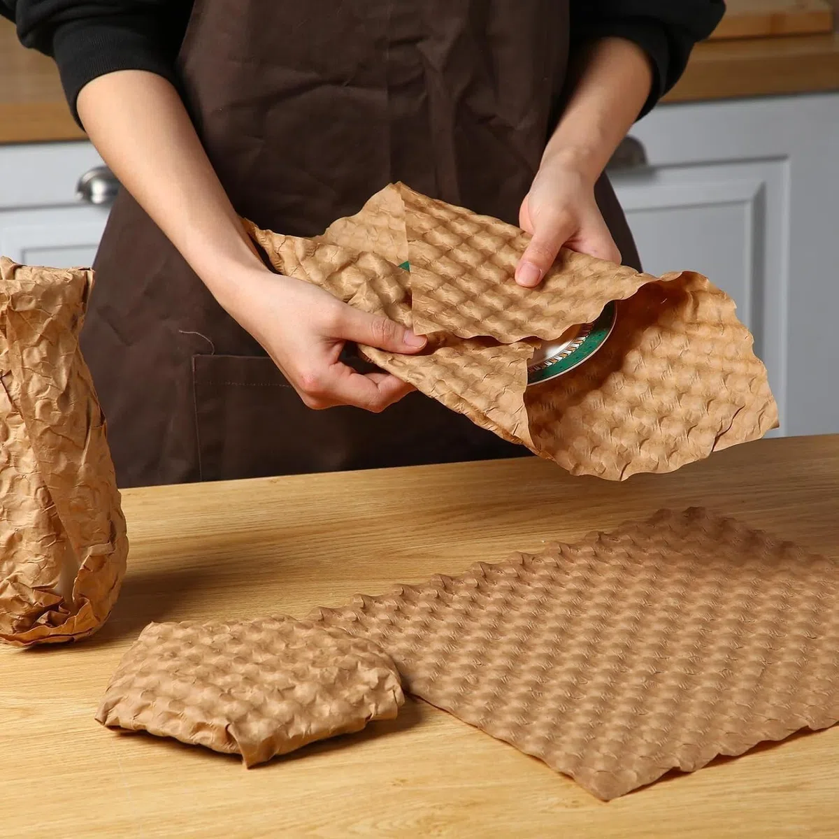 Papel burbuja ecológico, 30,5 cm x 14,5 m - embalaje sostenible para mudanzas, envíos y almacenamiento(White,20pcs 38cm*70cm)