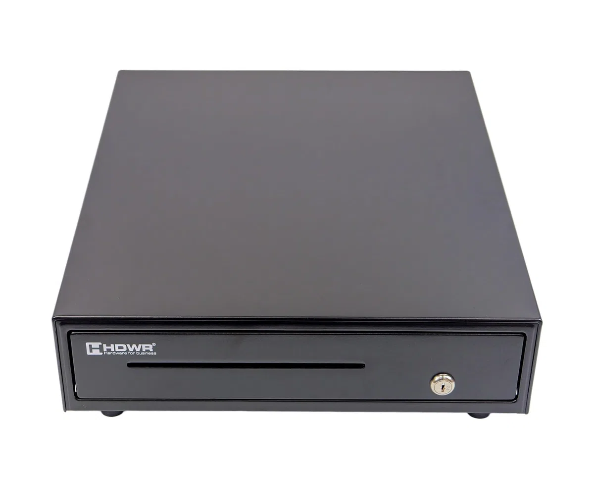 HDWR HD-KER35 Cajón de caja fiscal, RJ12, acero, con llave | Cajón para caja registradora fiscal, conexión a impresora de tickets, diseño elegante