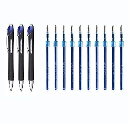 Uni-Ball - Jetstream SXN-210-Tres Rollers + 10 Recambios (Azul)