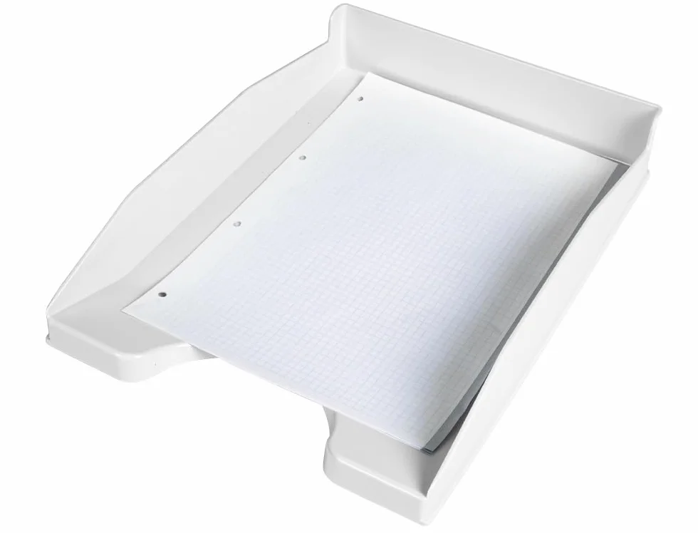 Ecogreen Office Paper Bandejas de Oficina Apilables 6 Piezas Organizador Escritorio Blanco Pastel