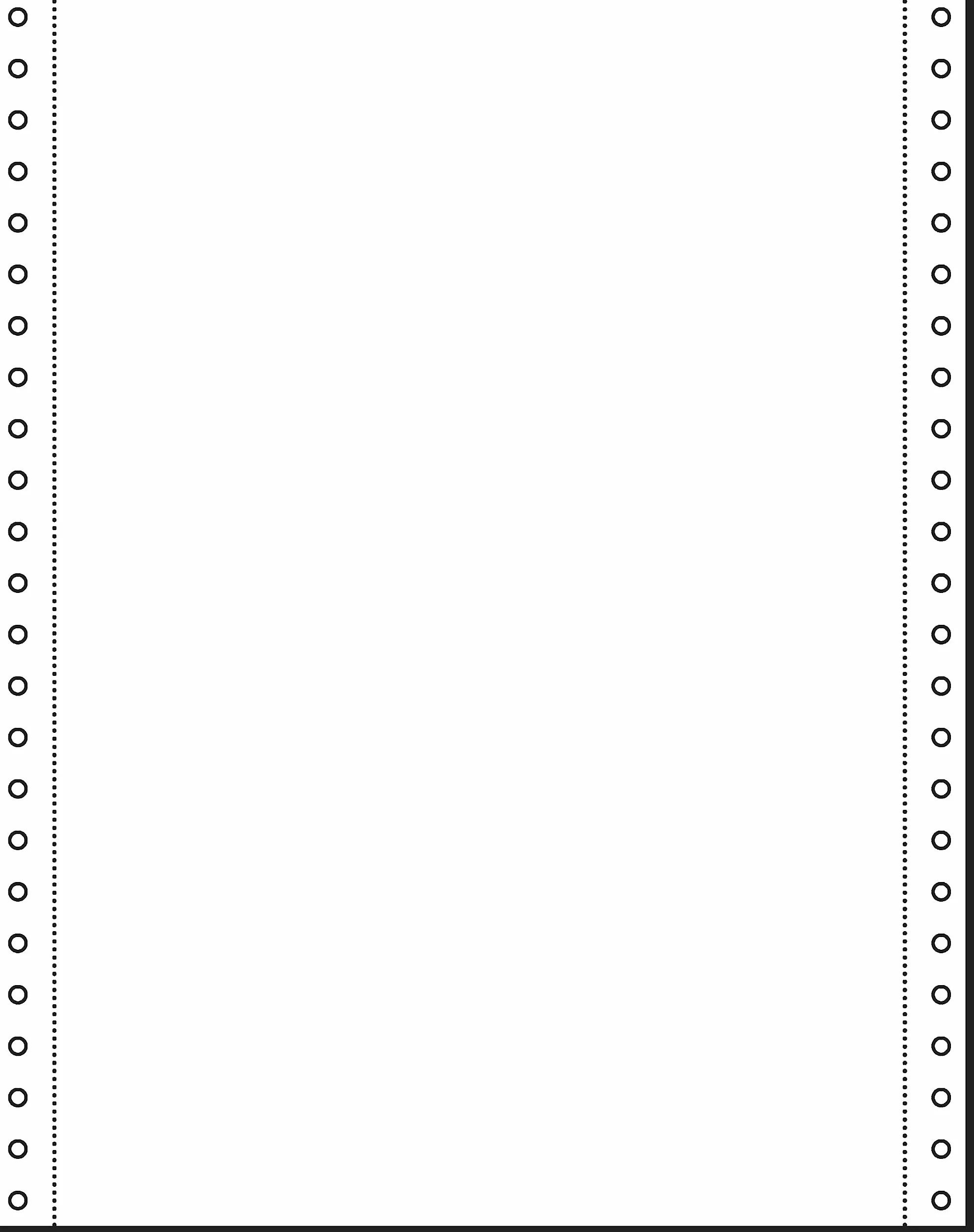 91185 Papel continuo (1 compartimento, 12 x 240 mm, A4 vertical), 80 g, 2000 hojas LP, MP