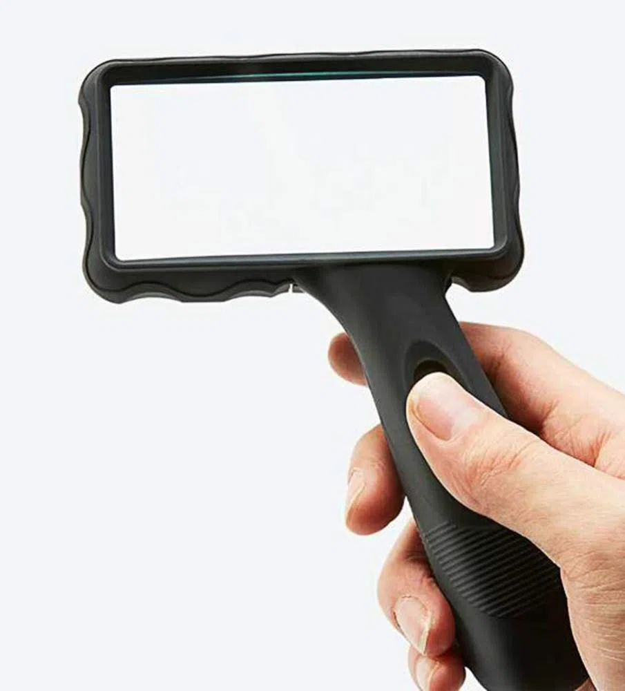 Lupa, Lupa de Mano con luz LED, Lente acrílica 2X, Ayuda de Lectura iluminada portátil, Lupa para Lectura de Libros, periódicos y observación de Pasatiempos, Ciencia