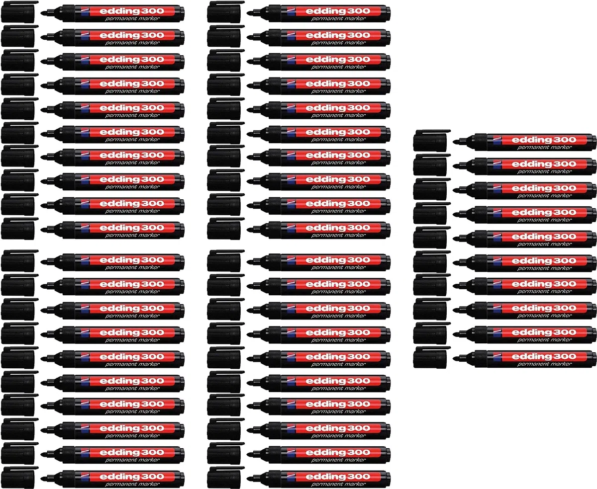 edding Rotulador permanente 300 negro (50 unidades)