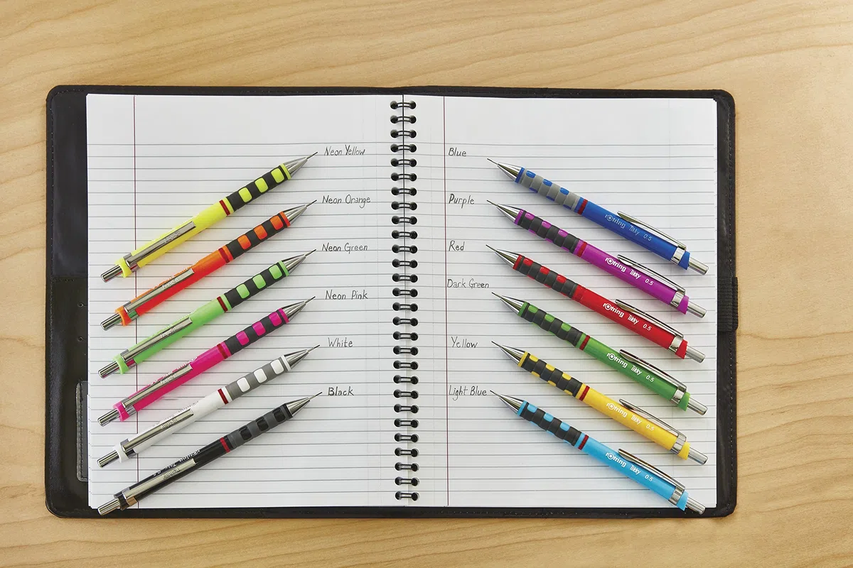 rOtring Tikky - Juego de portaminas, 0,5 mm, incluye minas y goma de borrar, color azul