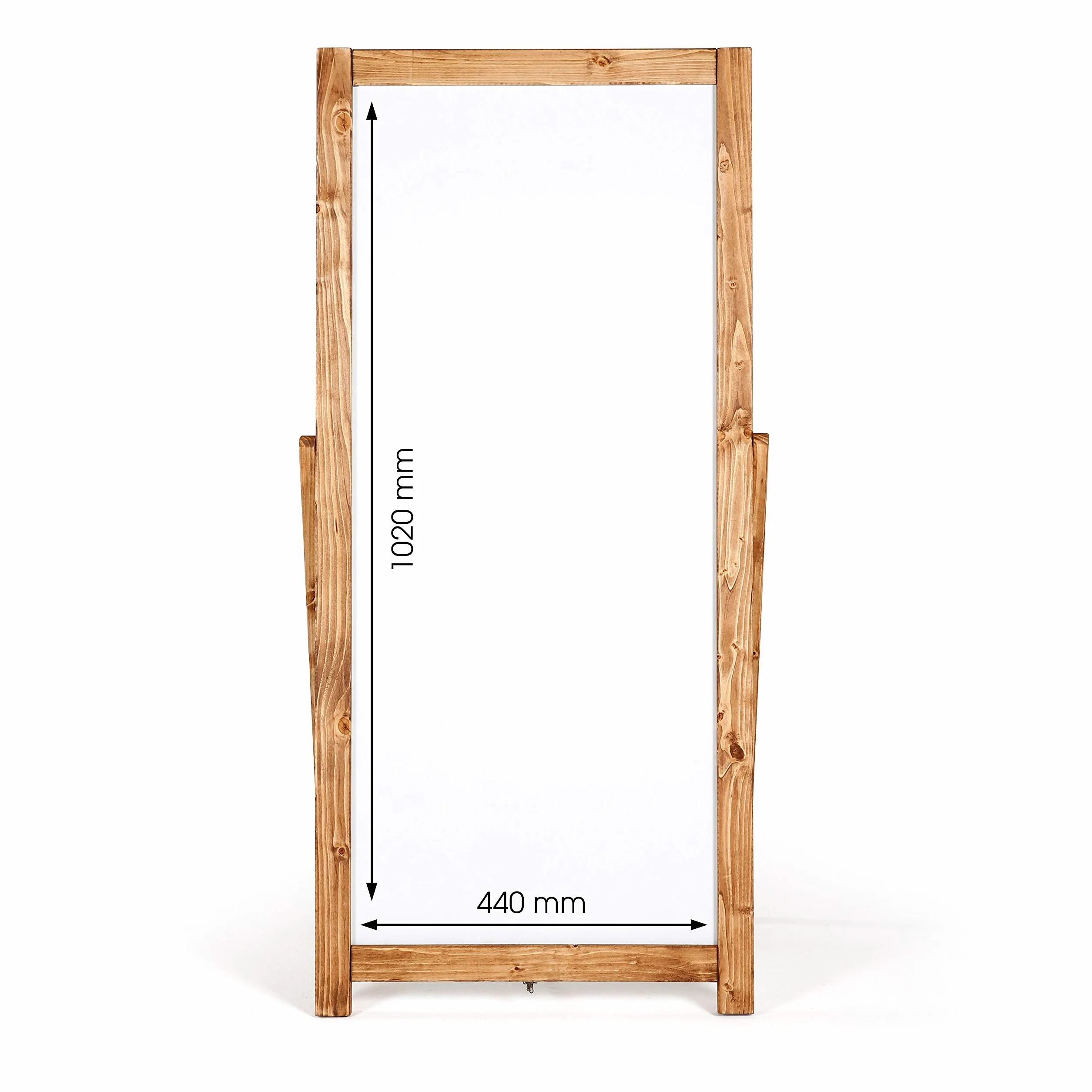 Expositor de madera con pizarra blanca (44 x 102 cm)