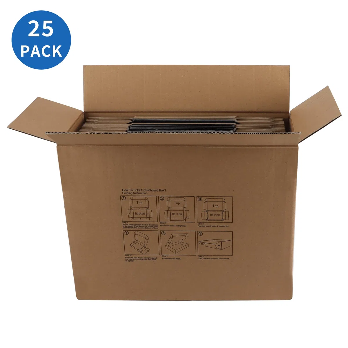oikwo - Paquete de 25 cajas de envío pequeñas de 8 x 8 x 4 para pequeñas empresas, cajas de cartón de embalaje negro, caja de embalaje para correo móvil