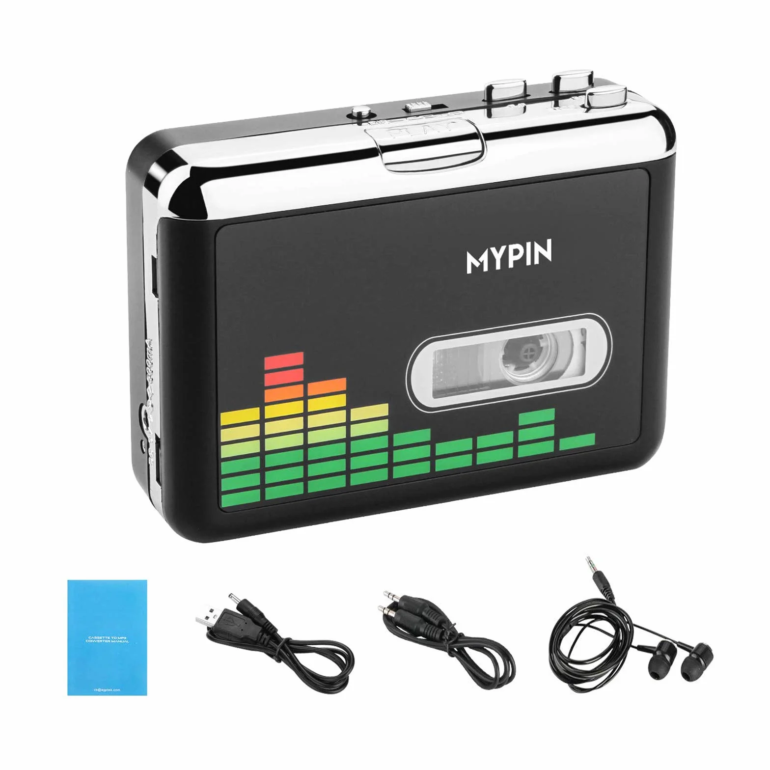 Reproductor de Cassette, Convertidor de Música/Audio Digital USB a Cassette a MP3 no Requiere PC