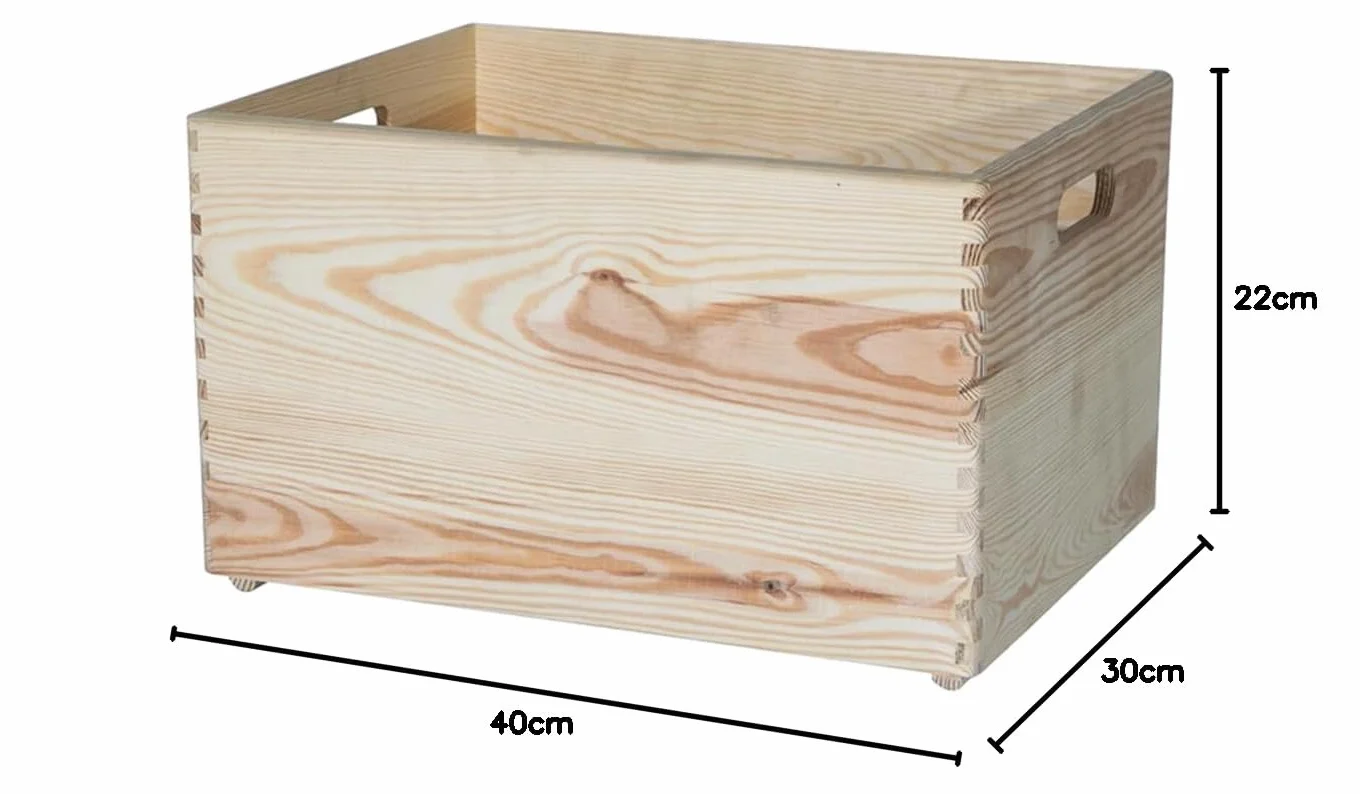 Siena Garden Caja multiusos de 40 x 30 x 22 cm, pino FSC 100%