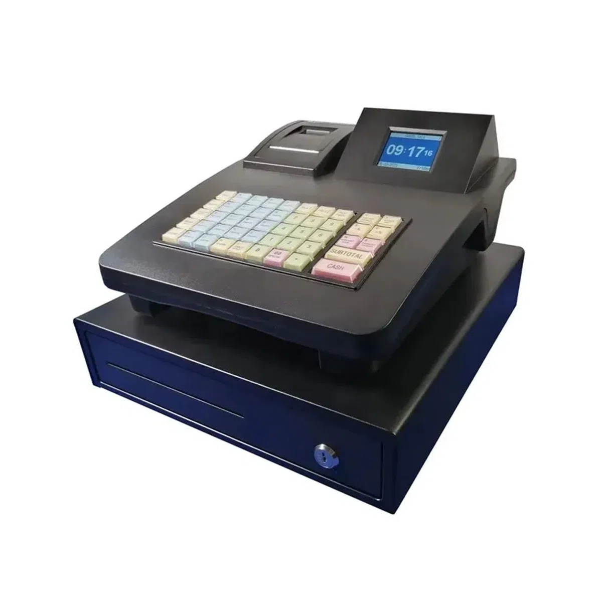 Caja registradora de Escritorio for supermercado, Tienda minorista, Restaurante, T2, con Impresora de Recibos de 58 mm,Larga Vida úTil(405C Cash Box)