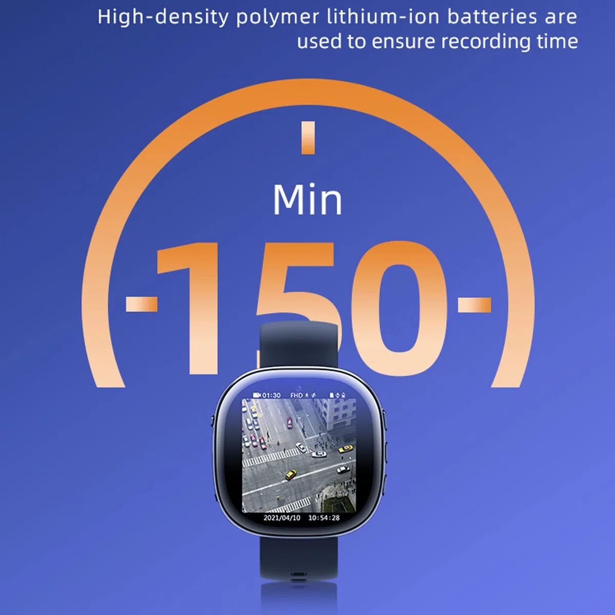 Reloj Grabador, Grabación de Vídeo HD 1080P con Función Activada por Voz, Diseño de Botón de Grabación Independiente, para Situaciones de Emergencia y Uso Diario (64g)