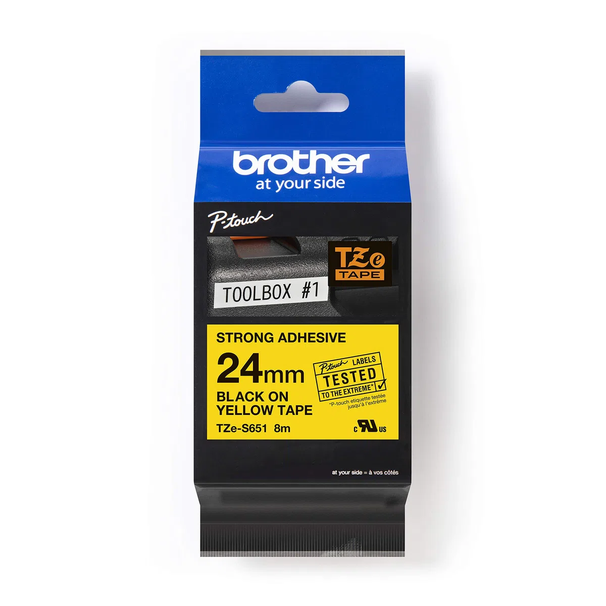 Brother TZES651 - Cinta, color negro y amarillo