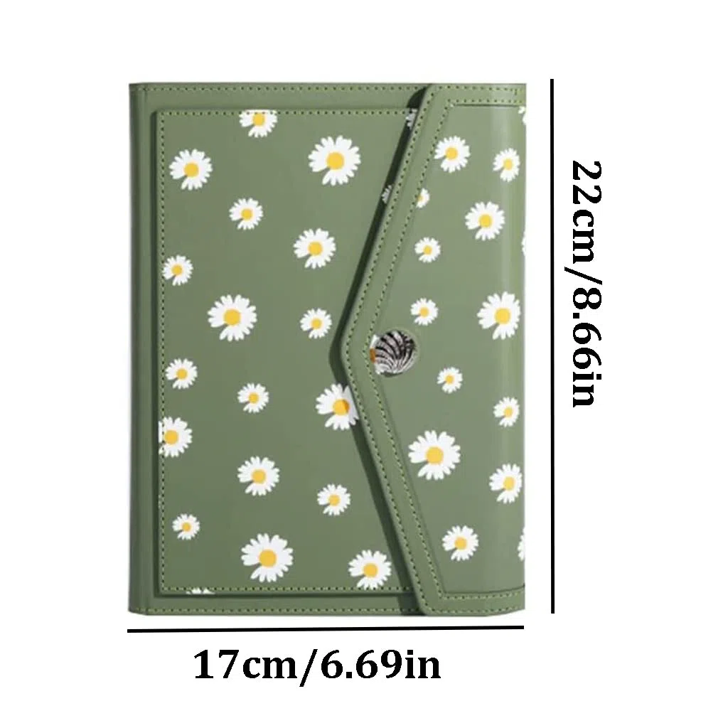 POCHY Cuadernos hermoso Cuaderno A5 con pestañas, diario planificador diario para estudiantes, profesores, diario de viajero, notas, ideas, bloc de notas escolar portable