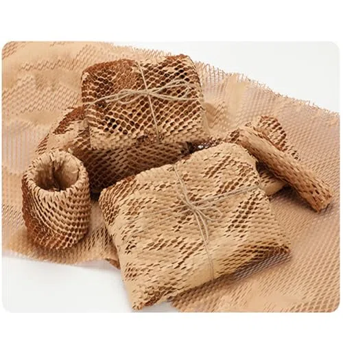 Rollo de papel de embalaje reciclable de panal de abeja de 30 m x 10 cm, envoltura protectora acolchada para enviar artículos frágiles, alternativa ecológica de burbujas