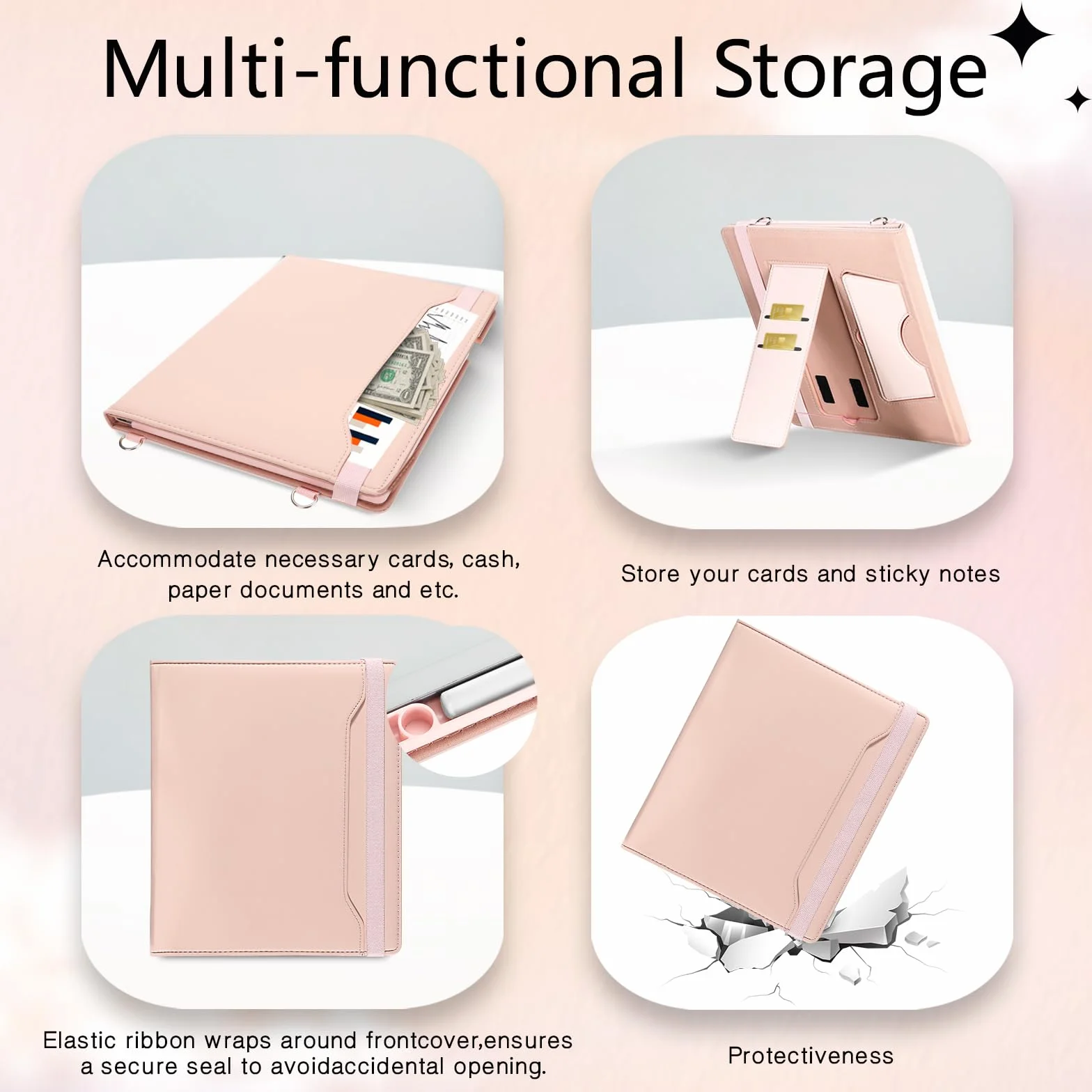 E NET-CASE Funda para Remarkable Paper Pro 2024 de 11,8",Con ranura para tarjetas, soporte para bolígrafos, función de suspensión/activación