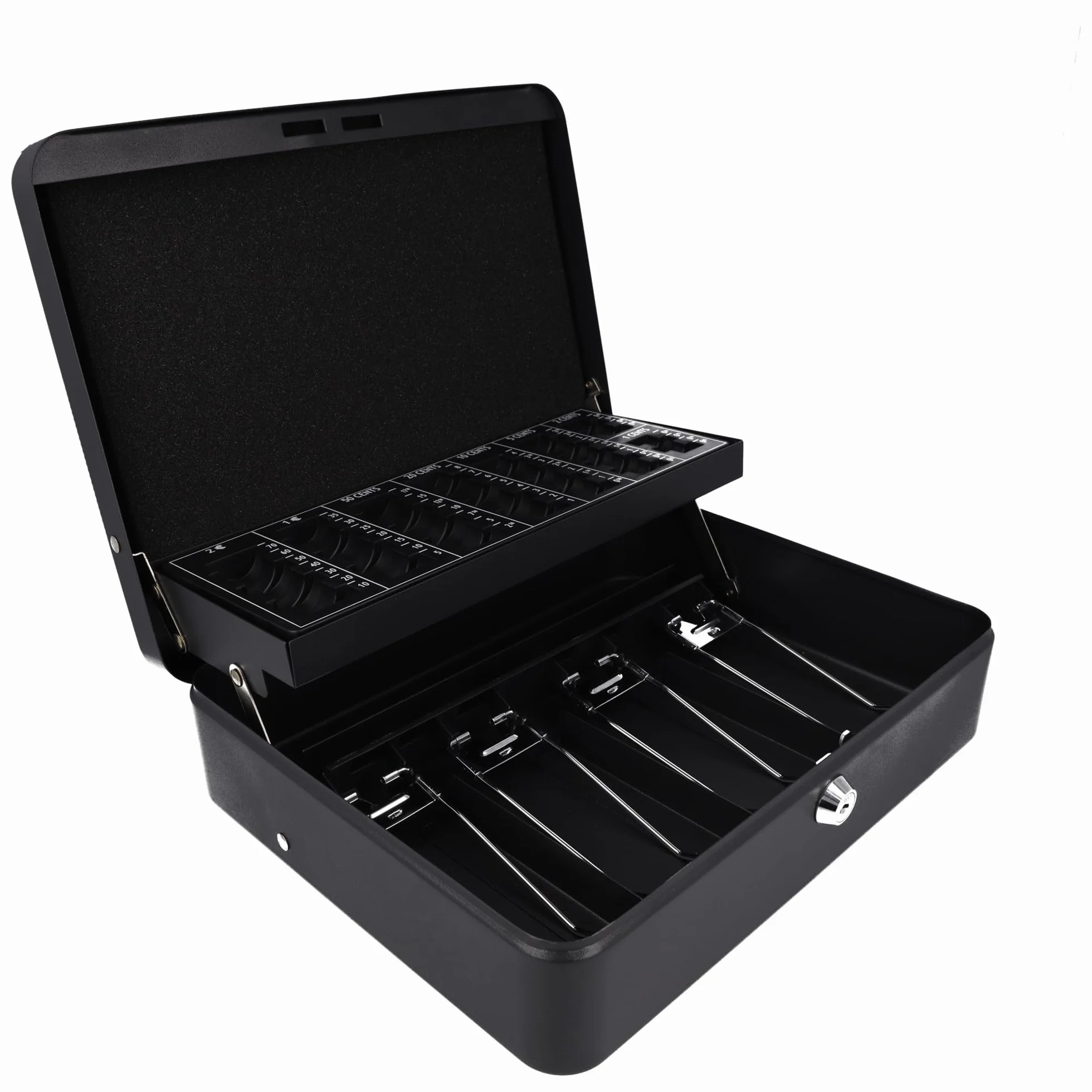 Westcott E-51003 Caja de caudales con cerradura cilíndrica, 30 cm, negro