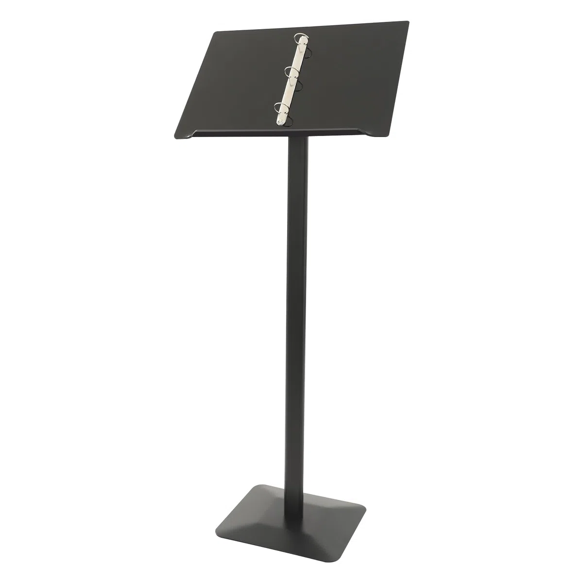 Soporte de información con base firme antideslizante que evita el deslizamiento, soporte de metal ajustable, adecuado para menús, carteles y anuncios. Dimensiones: 49 x 35 cm