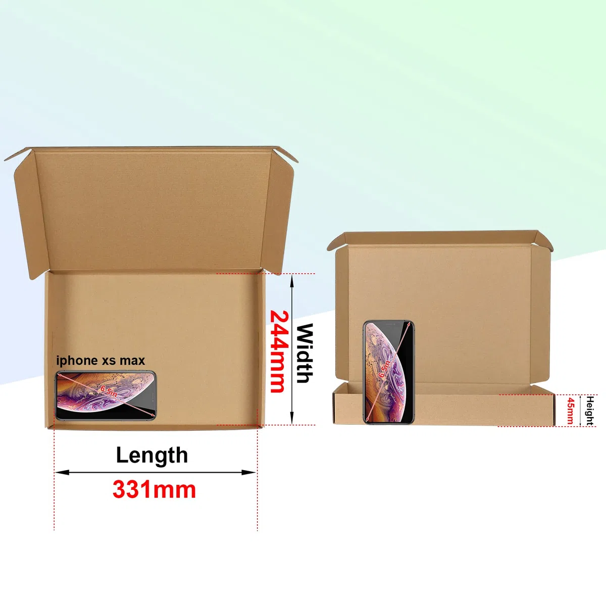 HORLIMER Caja de Envío Kraft, 34,2 x 24,6 x 4,8cm, Lote de 25, Caja Carton con Tapa para Regalo o Embalaje, Marrón