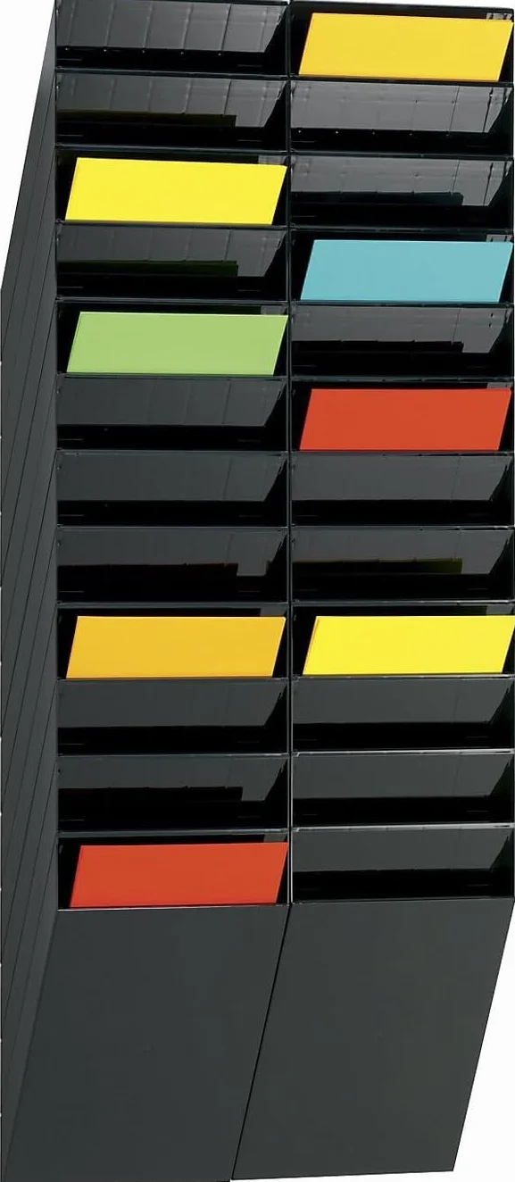 Flexiboxx 12 A4 Juego de dispensadores de folletos negro