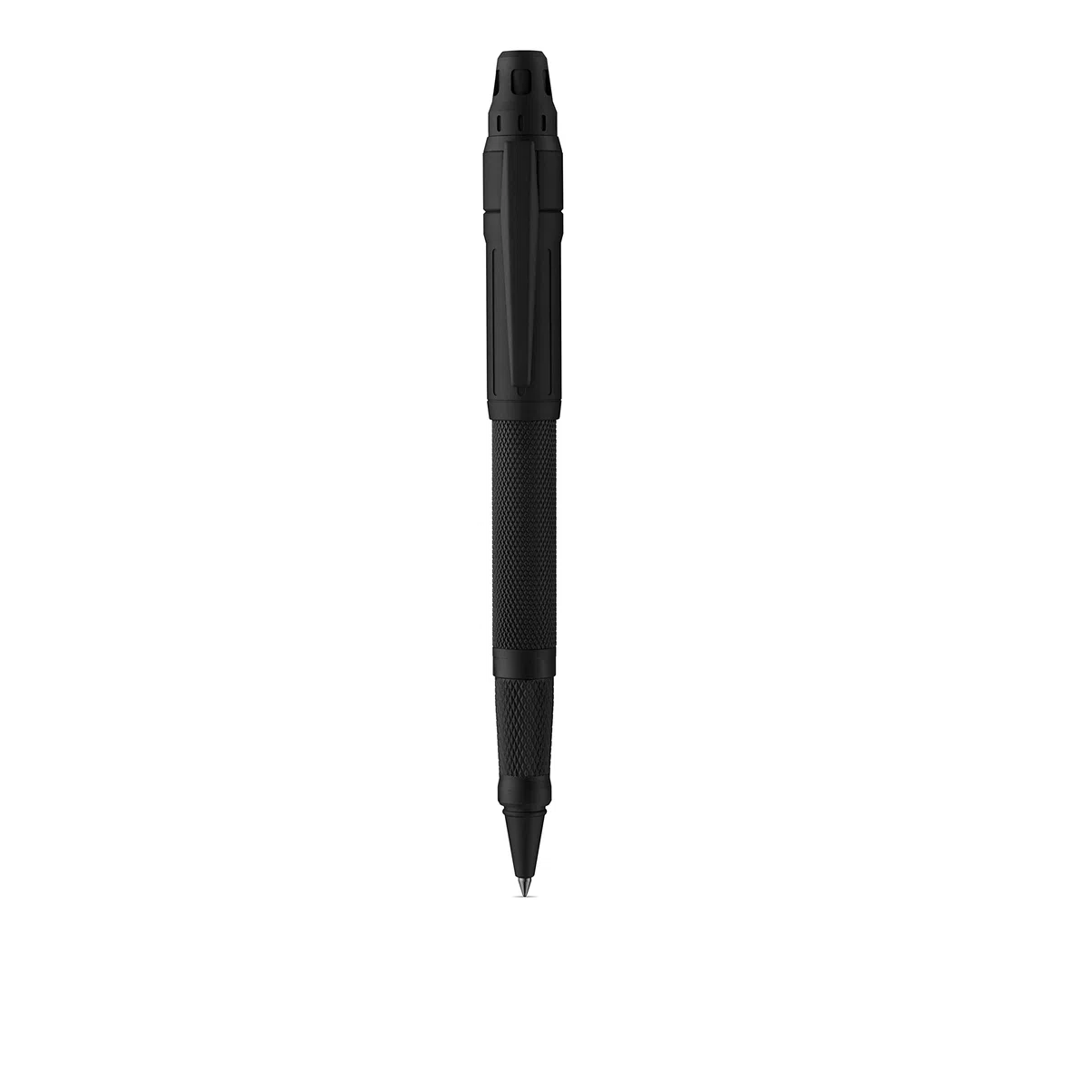 Bolígrafo roller Colibri Ascari-Negro mate con acabado moleteado-Bolígrafo de lujo-Sistema de punta de bock mediano-Se entrega en un elegante estuche de regalo-Adecuado para hombres como para mujeres.