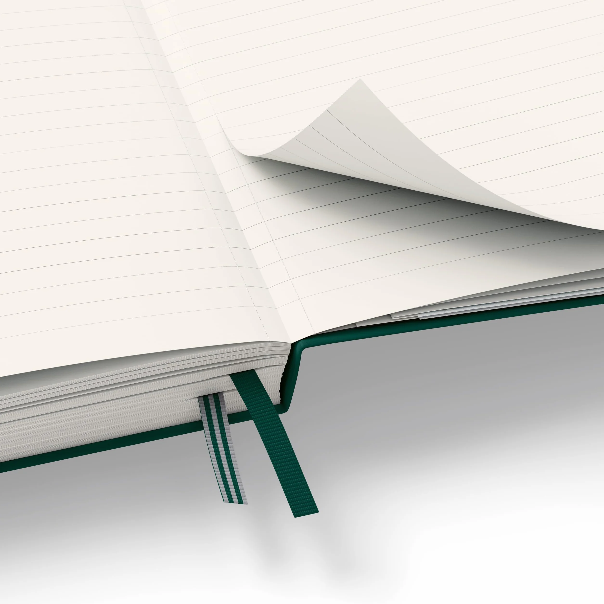 LEUCHTTURM1917 367256 Libreta Medium (A5) 145 x 210 mm, Tapa Dura, 251 páginas numeradas, Forest Green, Lineas
