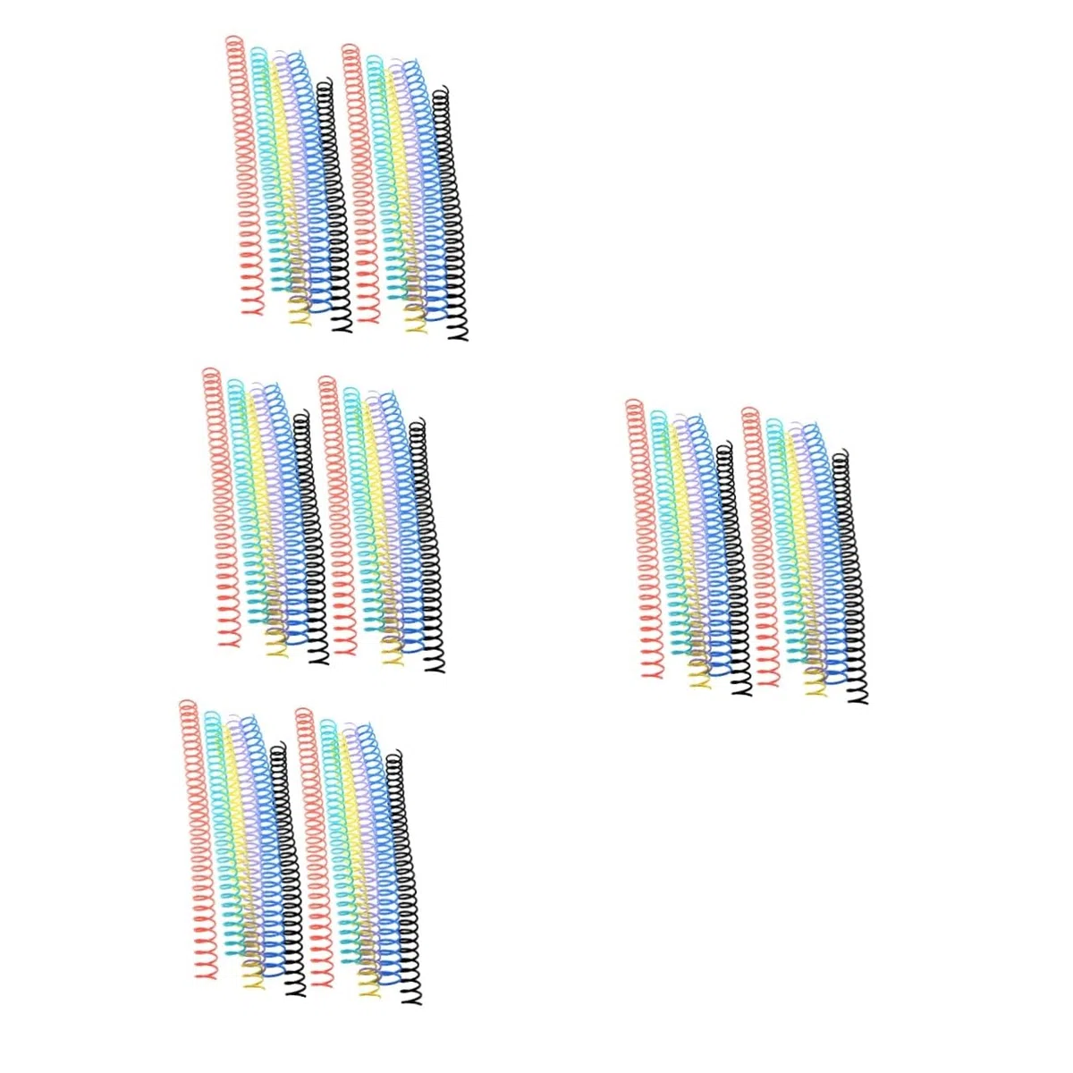 SHINEOFI 48 Piezas Bobina De Hojas Sueltas Anillos De Carpeta De Colores Anillos De Encuadernación De Libros De Bricolaje Anillos De Libros Portátiles Carpeta De Negocios El Plastico