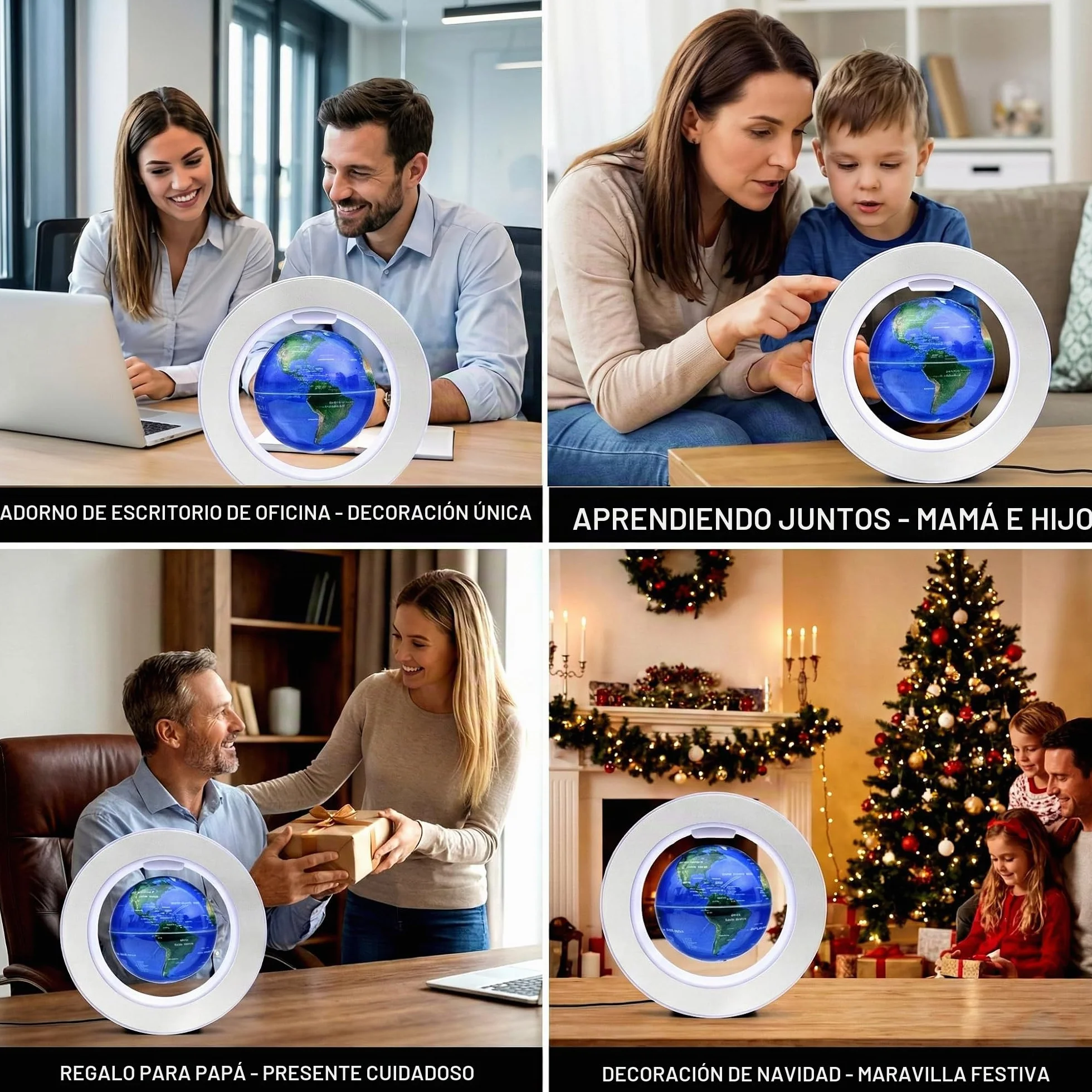 Globo Flotante de Levitación Magnética 4" con Constelaciones LED, Giratorio para Niños, Decoración de Oficina y Regalo Único para Hombres o Presente Tecnológico de Cumpleaños para Adolescentes