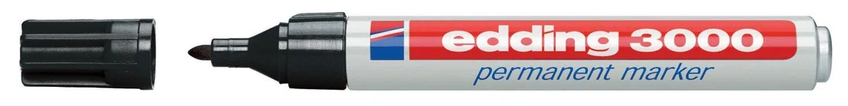 Edding 3000 rotuladores permanentes (20 unidades, negro)