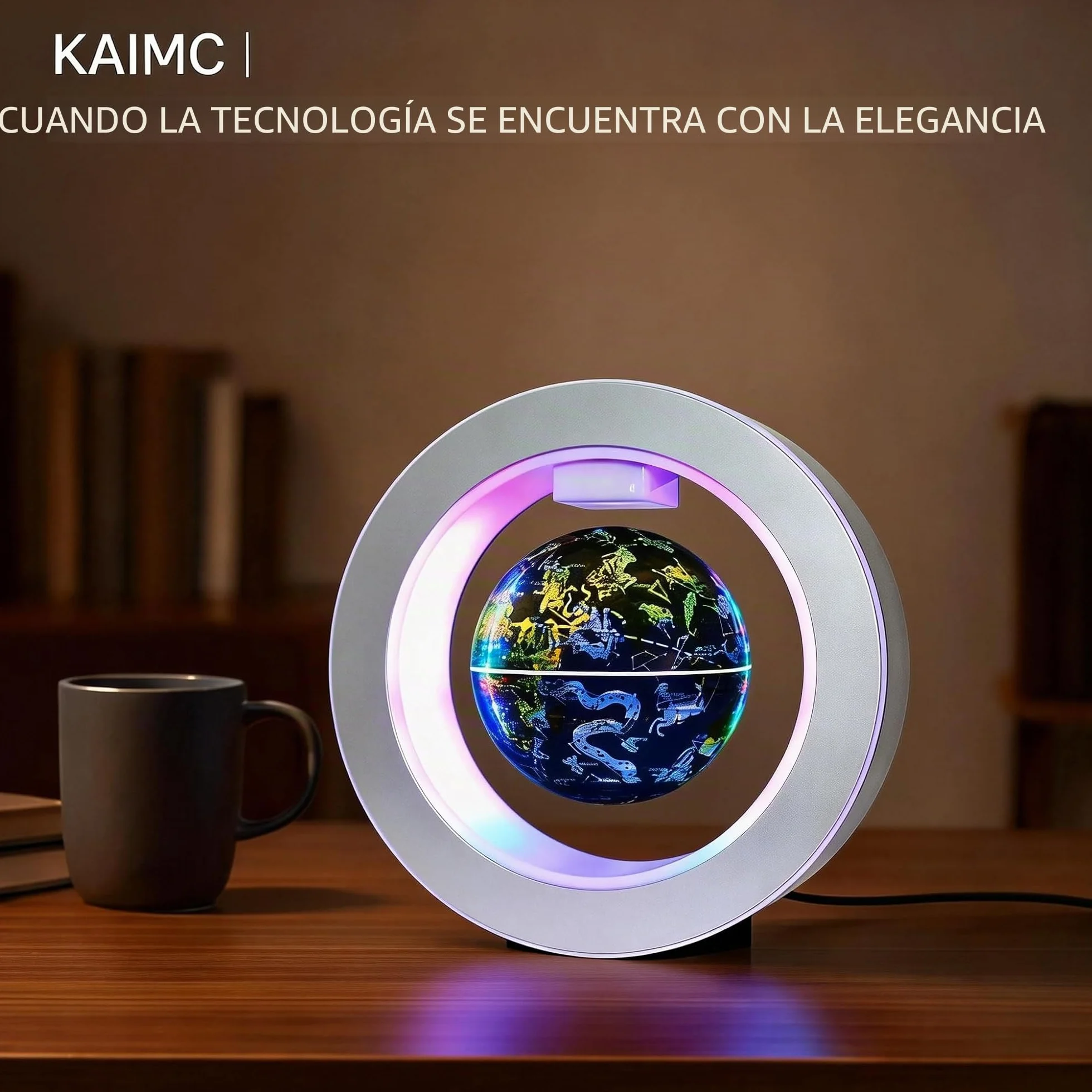 Globo Flotante de Levitación Magnética 4" con Constelaciones LED, Giratorio para Niños, Decoración de Oficina y Regalo Único para Hombres o Presente Tecnológico de Cumpleaños para Adolescentes