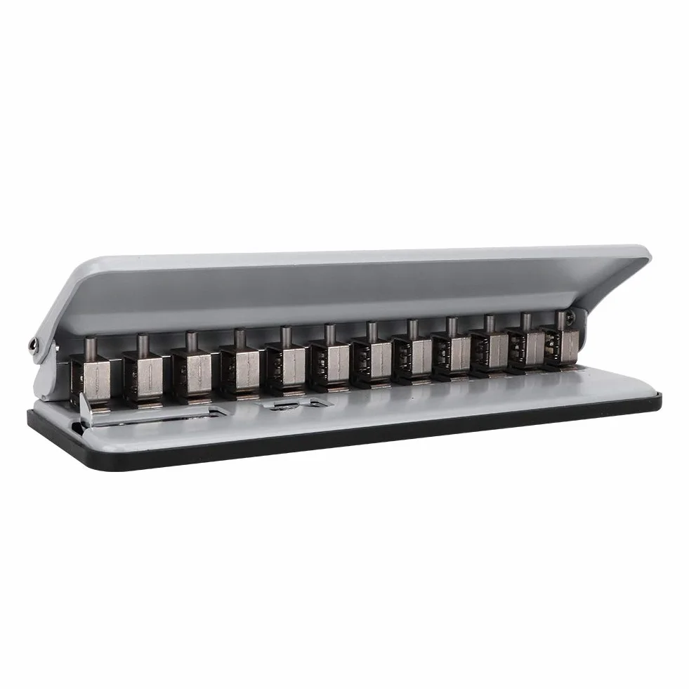 Perforadora de Setas Ajustable, Máquina Perforadora de Encuadernación Multifunción para Papel A4/B5/A5/A7, 6 Hojas que Combinan Fotos, Periódicos con Anillo de Encuadernación