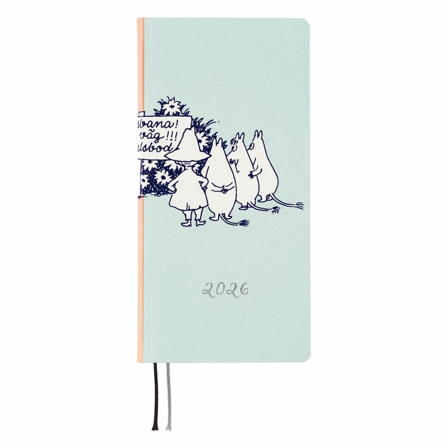 Hobonichi Techo 2026 Semanas - Moomin: Al salón de baile al aire libre (Inglés, Alto y Delgado, Comienzo en enero)