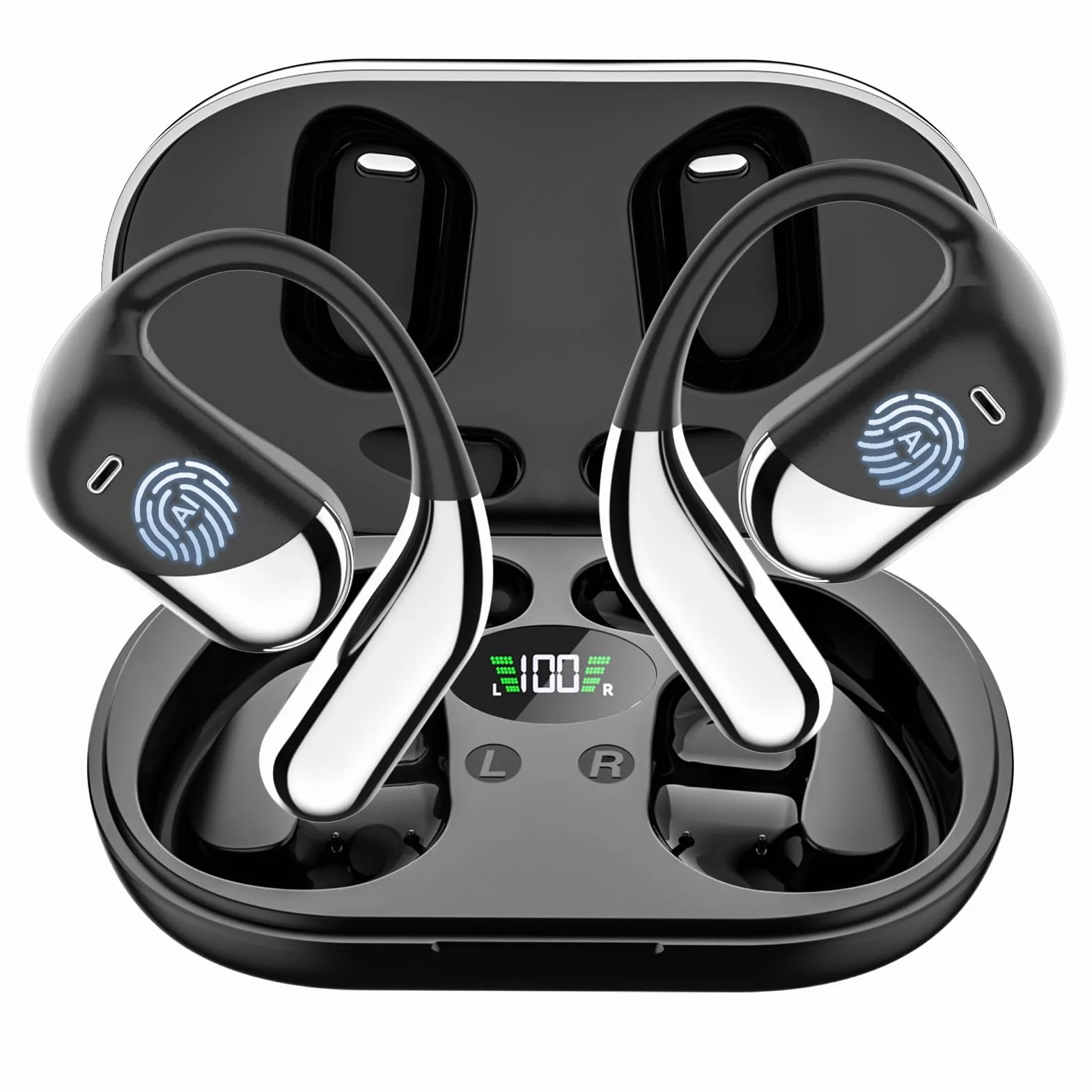 MONODEAL AI Auriculares Traductor en Tiempo Real, 144 Idiomas y 4 Modos de Traducción, 3 en 1 Auriculare Traductores Simultaneos IA, Auriculares Traductores para Viajes, Negocios y Estudios
